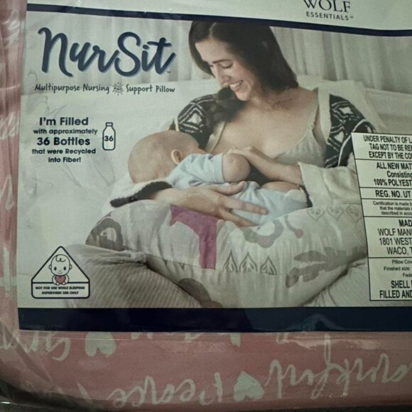 Nursit pink nursing pillow with white logo. - Picture 6 of 8